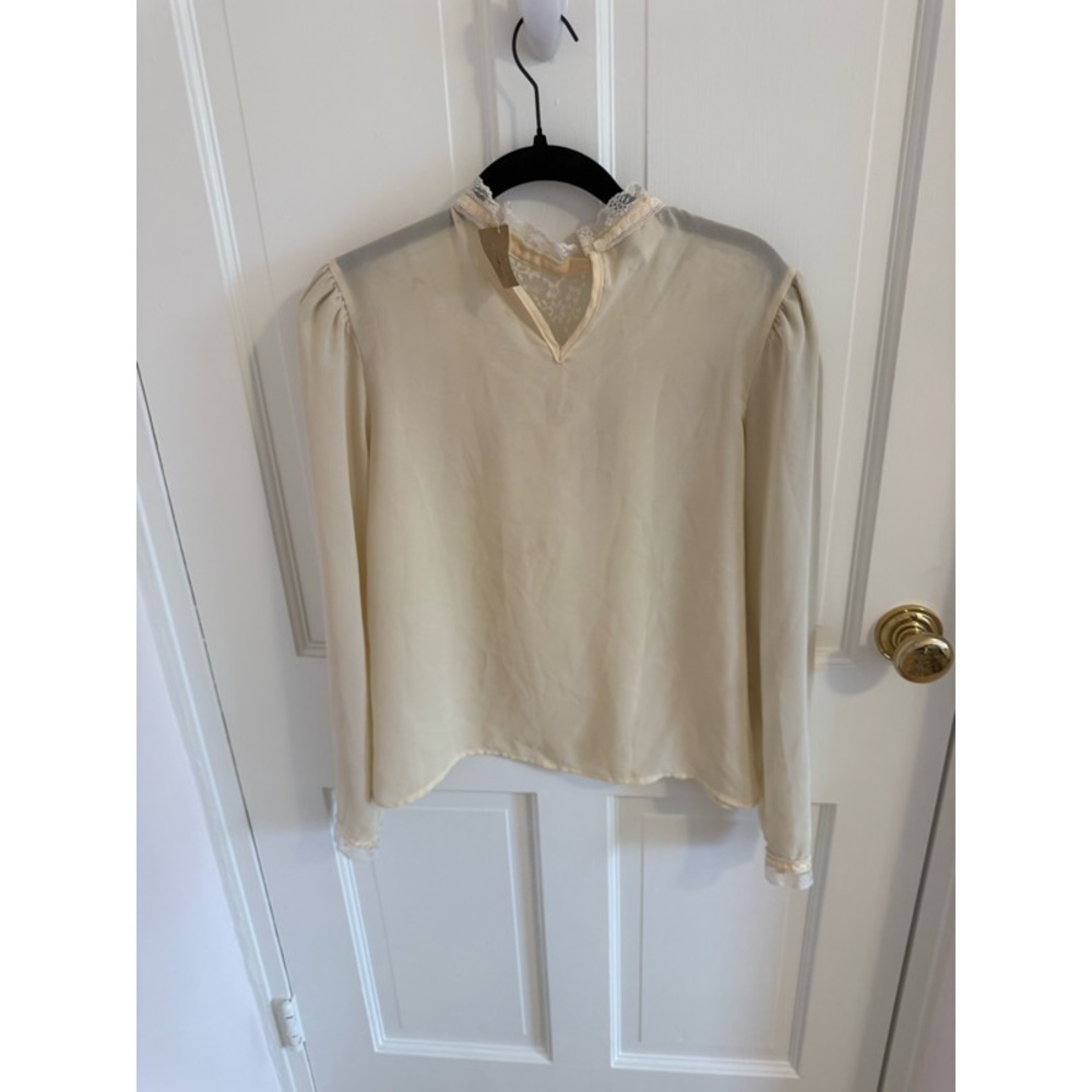Vintage Gunne Sax Victorian Lace Long Sleeve Blouse - Picture 7 of 11
